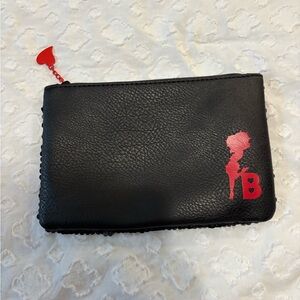 Black and Red Sparkly Cosmetic Bag